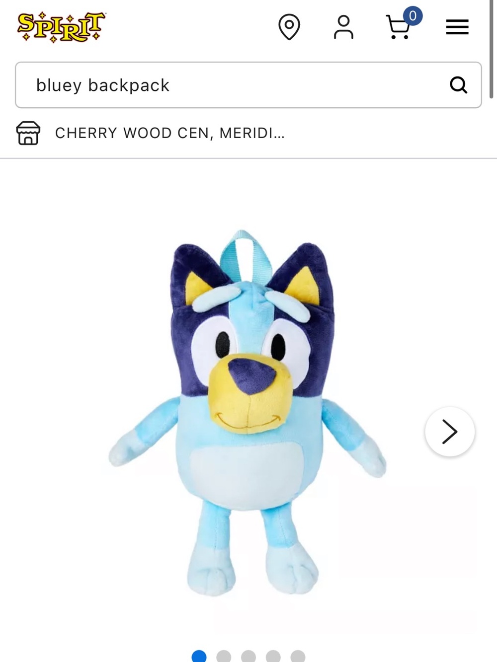 Bluey plush backpack